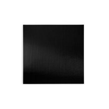   JP Decor waved wall panel – METALLIC PIANO BLACK – 20 X 20 CM SAMPLE